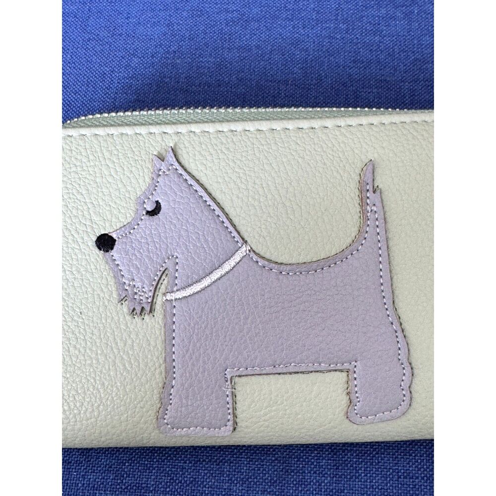 NWT Scotty Dog Leather Wallet with Silver Dog Bone Charm
